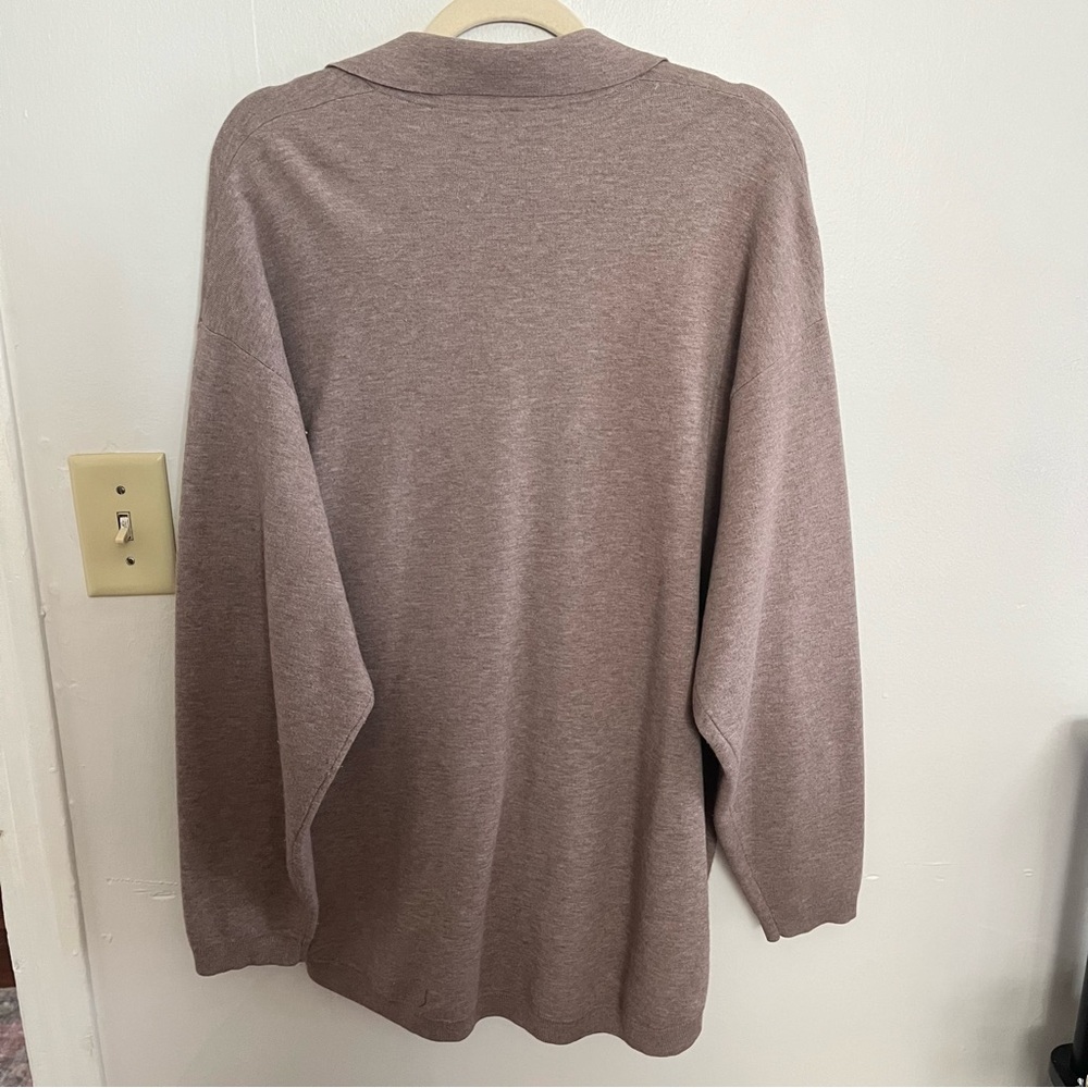 Aritzia Wilfred Free Ronnie Shirt Jacket Sweater Button Front Beige - Picture 5 of 7